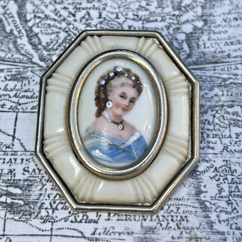 Limoges brooch vintage france - limoges,