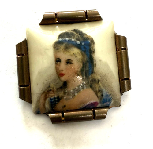 Antique limoges porcelain lady - antique,