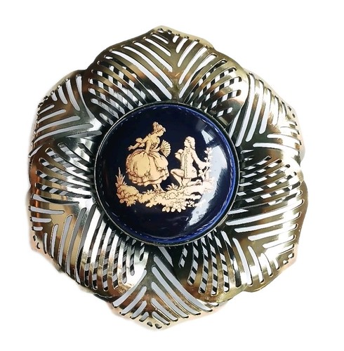 Limoges paris brooch porcelain - paris,