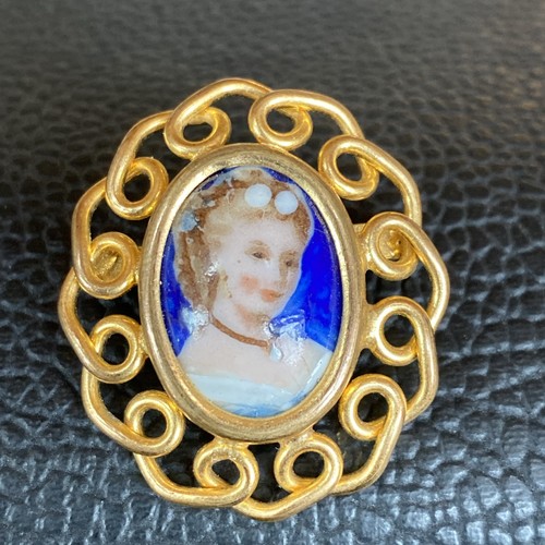 Limoges style lady portrait - style,