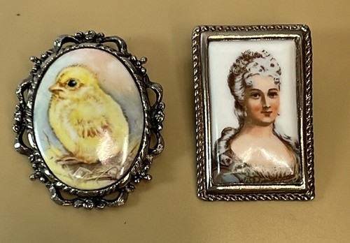 Vtg limoges victorian lady - limoges, &